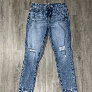 BKE Light Blue Distressed Boyfriend Jeans